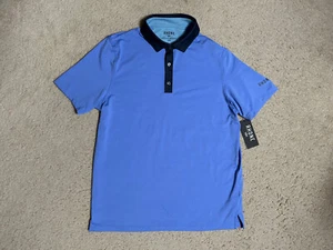 RHONE Golf Sport Polo SHIRT Performance MEDIUM Men's (blue purple jewel) collar - Picture 1 of 13