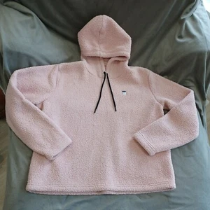 Fila Women's Pullover Plush Fleece Hoodie Pink Size XXL High Pile  - Picture 1 of 7