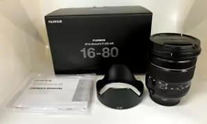 【Excelente COMO NUEVO】Lente Fujinon XF 16-80mm F4 R OIS WR con capucha y tapas de JAPÓN - Imagen 1 de 8