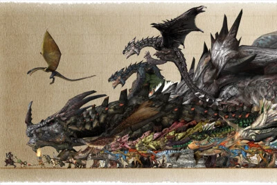 Monster Hunter Moster Fight Video Game Wall Art Home Decor - POSTER 20x30 - Image 1 of 4