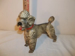 Vintage 1960's Breyer Molded Plastic SMOKE GREY POODLE Red Collar Model - Picture 1 of 14