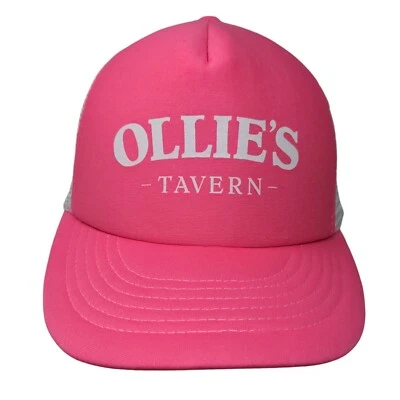 Chapéu caminhoneiro Ollie's Tavern Snapback malha traseira rosa OSFA colorblock - Imagem 1 de 4