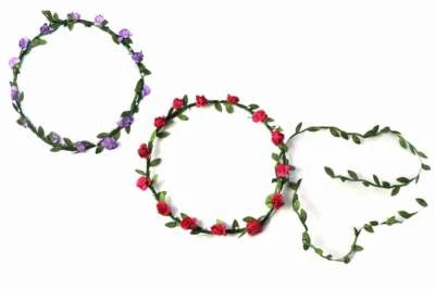 Blumen Krone Stirnband Damen Mädchen Boho Blumengirlande Hochzeit Festival Wear