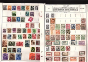 Hungary stamps 1800s to 1960 mh used OVERPRINT  album pages  980+  stamps (MB32 - Picture 1 of 22