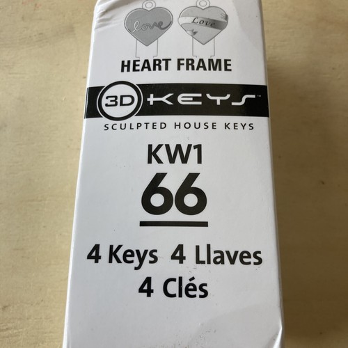 Box of 4 Kwikset KW1 Hillman Group 87620 Key Blank 3D Sculpted LOVE
