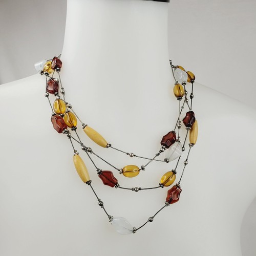 VETEMENTS Collana Premier Designs multifilo bigiotteria moda acrilico legno perline collare