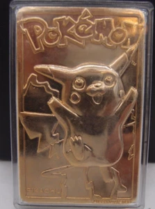Tarjeta enchapada en oro 23k de Burger King (1999) de Pokémon coleccionable-- Pikachu - Imagen 1 de 2