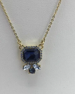 38 $ Ivanka Trump facettierter blauer Stein 16 plus 3" Halskette. IT-22 - Bild 1 von 1