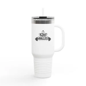 Faith and Fitness Insulated Travel Mug, 40oz  - Picture 1 of 9