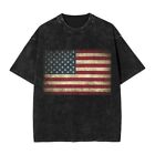 National Flag for US Men's Vintage Oversized T-Shirts Unisex Tops Tshirt