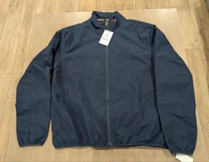 $250 Mens Barbour "Korbel" Zip Up Polyester Jacket Blue 2XL - Picture 1 of 8