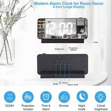 Projection Alarm Clock LED Mirrors Screen w/ Time Date Display✨s C8T3