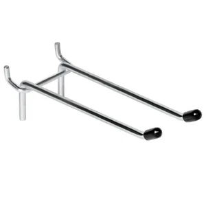 10PCS 6" Pegboard Hooks Rubber Tipped Heavy Duty Hooks for 1/4" Pegboard Holes - Picture 1 of 7