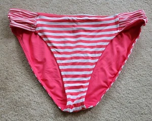NUEVO CON ETIQUETAS Tommy Bahama Breaker Bay Rev fruncido caderas laterales talla XL coral blanco - Imagen 1 de 9