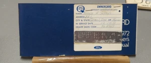 Ford 1972 owners manual - Picture 1 of 4