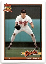 1991 Topps Baseball Card David Segui Baltimore Orioles #724