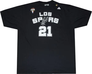 San Antonio Spurs Tim Duncan Adidas Latin Nights Throwback T Shirt New Tags 2XL - Picture 1 of 3