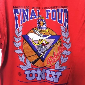 Final Four 1995 UNLV REBELS INDIANAPOLIS HOOSIER DOME T-Shirt Vintage 90s USA XL - Picture 1 of 6