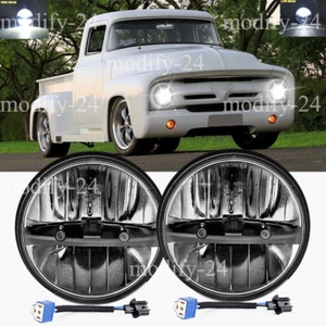 Pair 7" Projector LED Headlights fit Ford F-100 Pickup 1953 1954 1955 1956 1957 - Picture 1 of 13