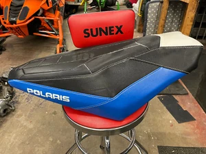 15+ Black Blue seat Polaris Axys XCR Indy Switchback Pro S R RMK 600 800 850 16 - Picture 1 of 8