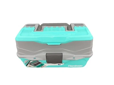 Caja de aparejos Flambeau 2 bandejas - turquesa/gris - nueva  Foto 1 de 3