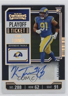 2023 Panini Contenders Playoff Ticket /149 Kobie Turner #153 Rookie Auto RC - Image 1 of 2