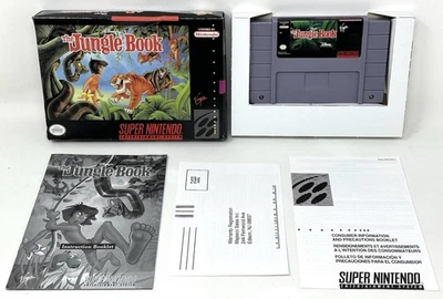 SNES Super Nintendo Disney's The Jungle Book Video Game - Complete - Image 1 of 4
