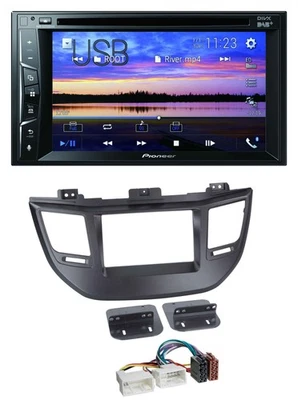 Pioneer Bluetooth 2DIN USB DVD DAB MP3 Autoradio für Hyundai Tucson ab 15 schwar - Bild 1 von 4