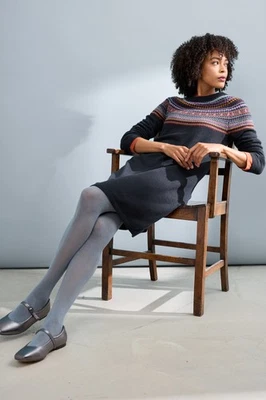 SEASALT CORNWALL Seasalt Women's Regular Centrepiece Knitted Dress Star Jasmine Wild Orchid Mix