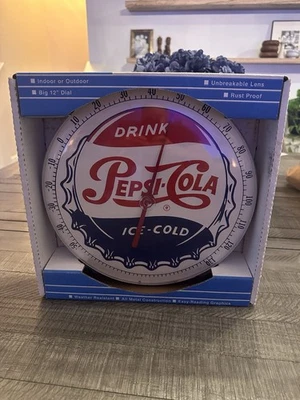 Vintage Pepsi “ Drink Pepsi Ice Cold “ Wall Thermometer  NIB indoor/ outdoor  - Image 1 of 4