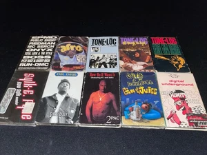 2pac Snoop Dogg Dr. Dre Sylk-E. Fyne sealed rare rap hip-hop 10 cassette lot - Picture 1 of 8