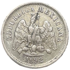 Mexico Silver 1892 Zs Z  10 Centavos Zacatecas Mint - Picture 1 of 2