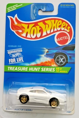 Ferrari 355 1/64 Mainline Treasure Hunt Series 1996 blanco Hot Wheels CON ESTUCHE Foto 1 de 4