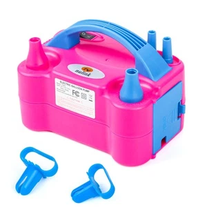 Electric Portable Dual Nozzle Balloon Blower Pump Inflation for Decoration, P... - Picture 1 of 5
