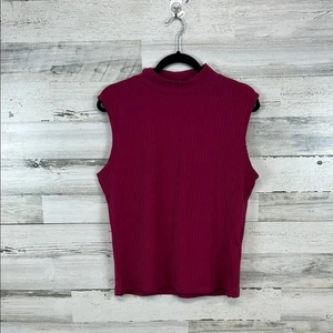 Nuevo con etiquetas Top acanalado Grace + Emma sin mangas cuello falso para mujer talla XL - Imagen 1 de 9