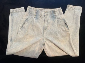 Gitano Vtg 80s Acid Wash Jeans Tapered Leg High Rise Denim Women 9/10 - Picture 1 of 7