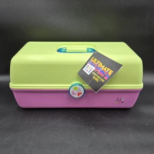 Caboodles Ultimate On-the-go Girl Make Up Case XL Green Pink - Picture 1 of 13