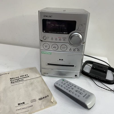 Sony CMT-NEZ7 DAB Micro HIFI System Speakers CD Radio Audio Tape Player & Remote - Image 1 of 4