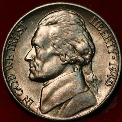 Uncirculated 1940-D Denver Mint Jefferson Nickel Not Silver - Image 1 of 2