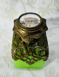 BACCARAT PARFÜMFLASCHE OPALISIEREND GLAS FLACON DE PARFUM OPALINE DE CRISTAL 19E - Bild 1 von 12