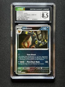 CGC 8.5 ERROR Pokemon Umbreon #059 Evoluzioni Prismatiche Poke Ball CAMBIO TEXTURE! - Foto 1 di 4