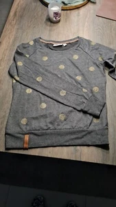 Naketano Pullover Damen Gr.L Grau mit goldenen Dots - Bild 1 von 4