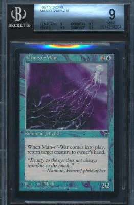 Visions Man-o'-War BGS 9 Graded Magic MTG (4204) -magicgraders- - Image 1 of 3