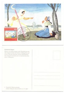 102342 - Sorbische Sagen: Mittagsfrau und Nochtenerin - Maximumkarte, 5.11.1991 - Imagen 1 de 1