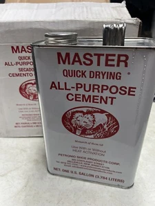 1 Gallon Master Quick Drying All-Purpose Cement Shoe Boot Repair Glue - Picture 1 of 5