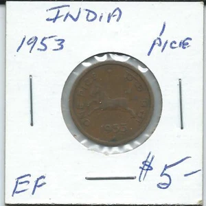India 1953 1 Pice - Picture 1 of 2