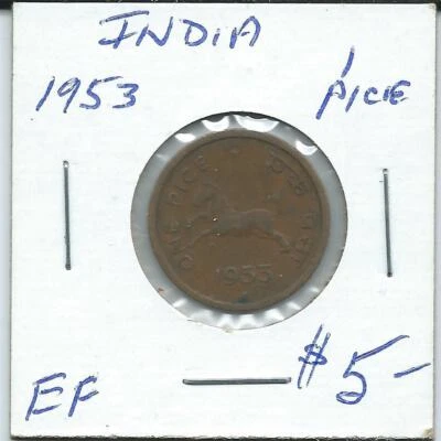 India 1953 1 Pice - Image 1 of 2