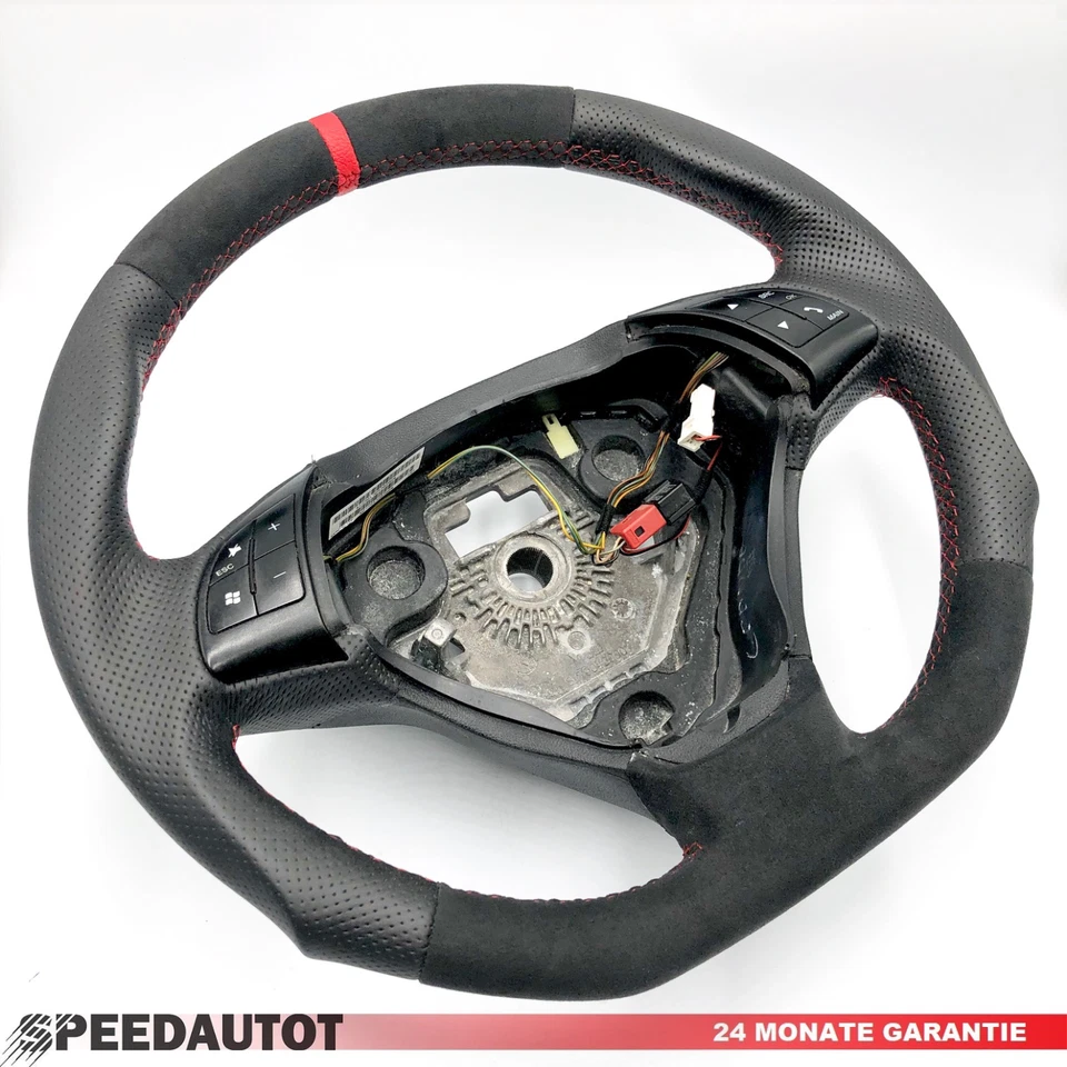 Ricambio Piatto Alcantara Volante Nuovo per Fiat Grande Punto Lederlenkra Rosso - Bild 1 von 3