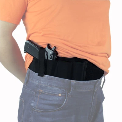 Concealed Carry Deluxe Ventilated Neoprene Belly Band Holster with 4 Mag Pouches - Image 1 of 4