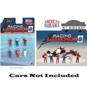 AMERICAN DIORAMA DIECAST FIGURES 1/64 SET RACING LEGEND 2 AD-76511 - Picture 1 of 1